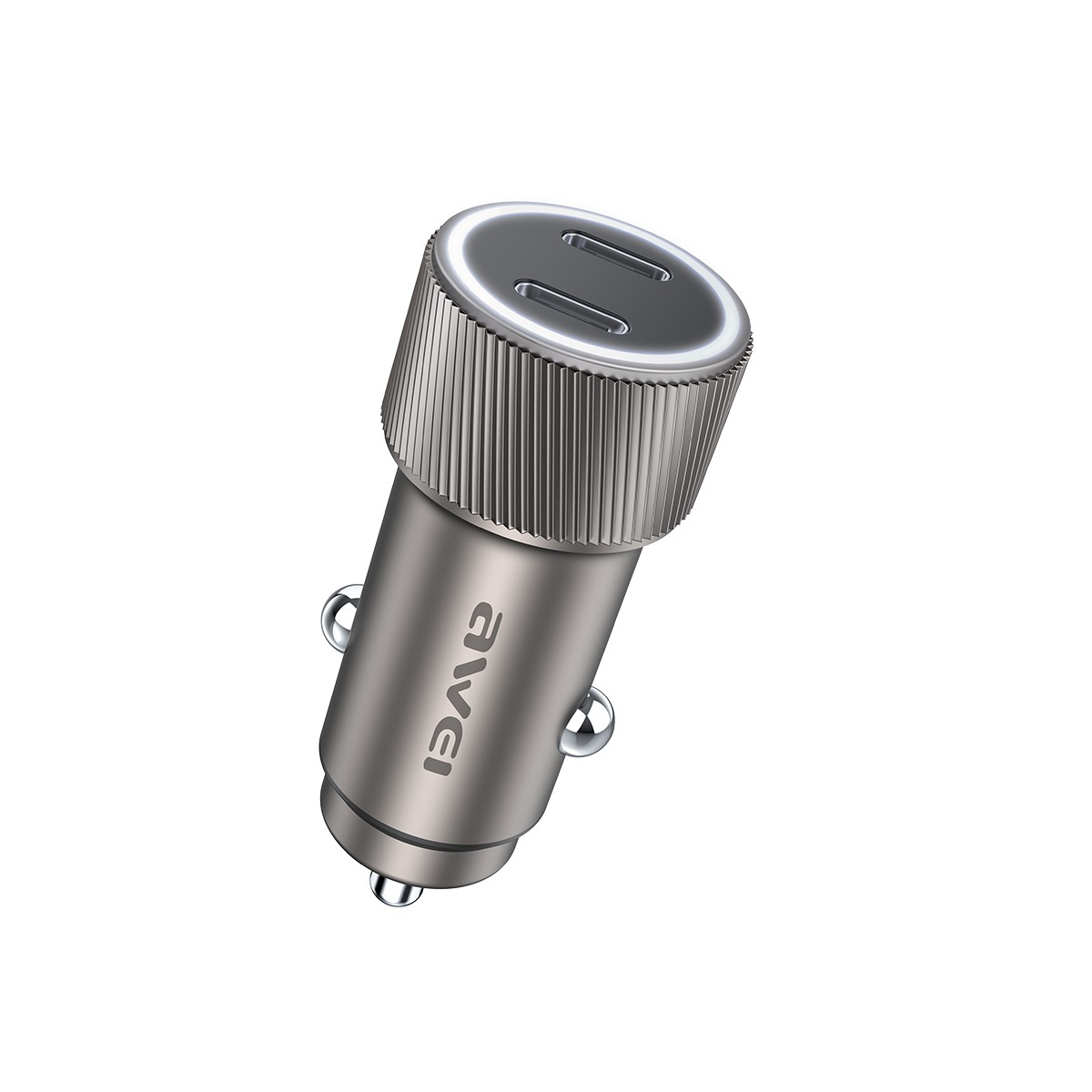 Автомобильное зарядное устройство Awei C-858 33W 2xUSB-C чёрный