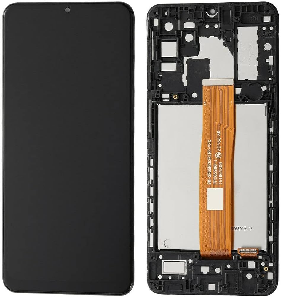 ЖК-экран Samsung A127 A12s 2021 с сенсорным экраном и рамкой чёрный Оригинал