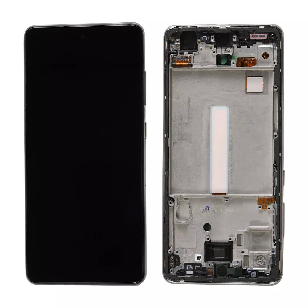 LCD screen Samsung A525 A52 4G/A526 A52 5G with touch screen and frame black OLED (real size)