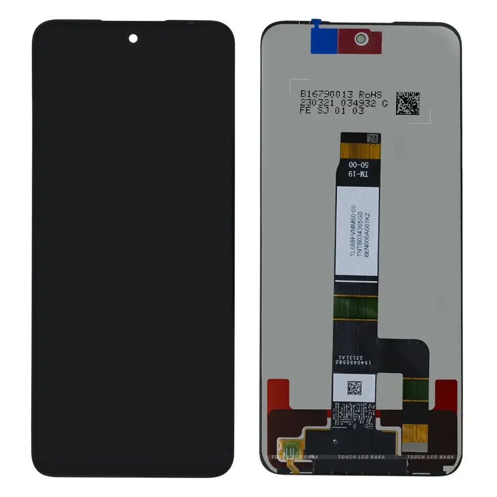 Ekranas Xiaomi Redmi 12 4G/12 5G/Poco M6 Pro 5G su lietimui jautriu stikliuku Black ORG