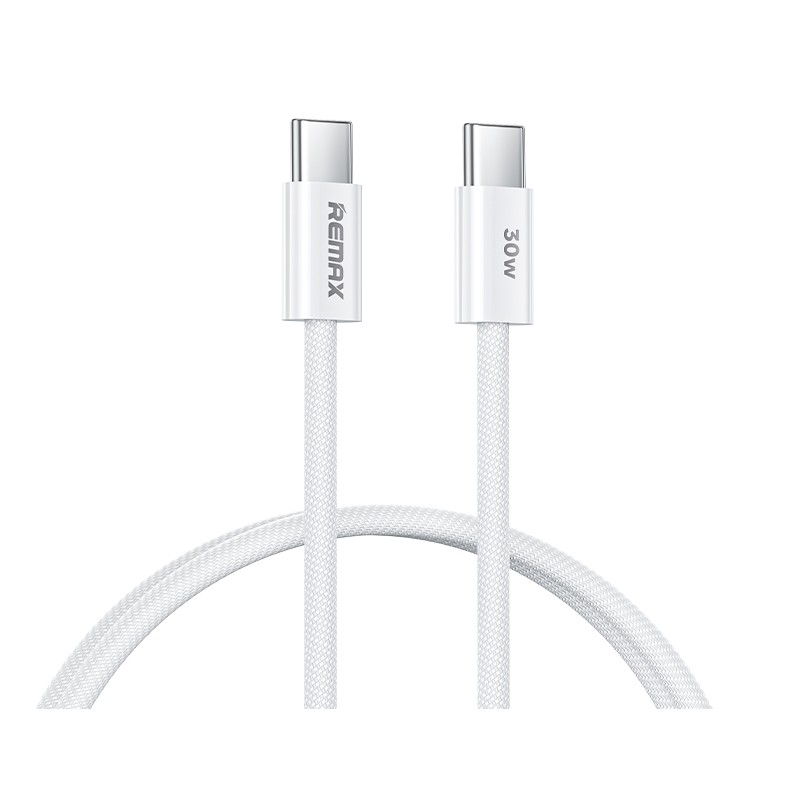 Кабель Remax RC-C010 USB-C на USB-C 30W 1.0m белый