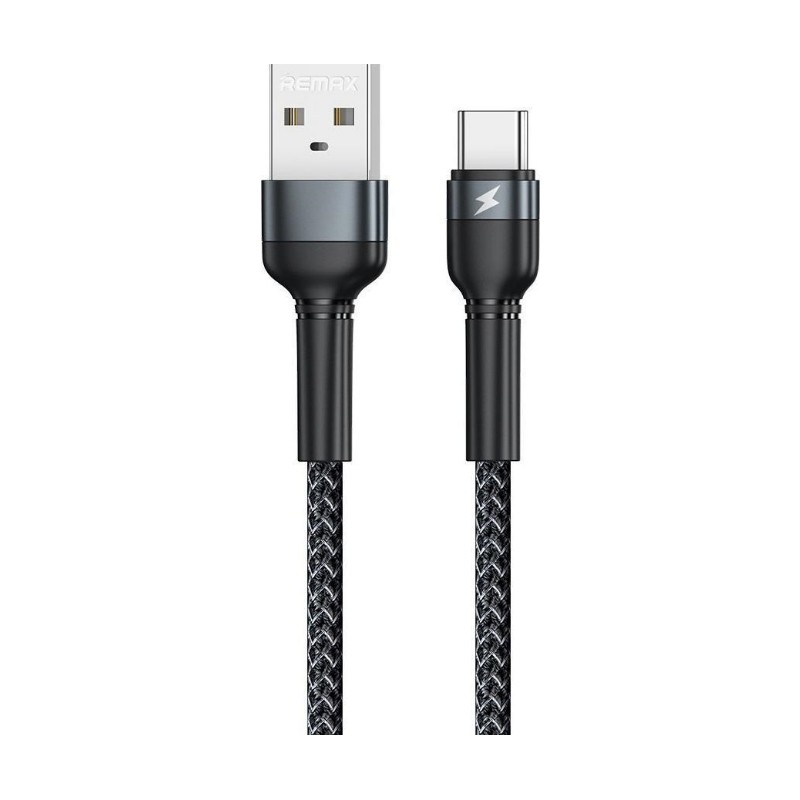 Кабель Remax RC-124a USB-A на USB-C 1.0m чёрный