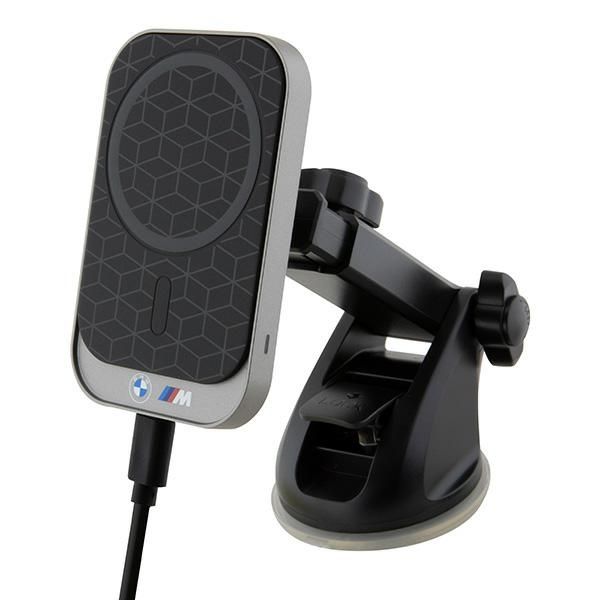 Automobilinis telefono laikiklis BMW indukcija, suderinamas su "MagSafe 15W", skirtas priekiniam stiklui / prietaisų skydeliui / ventiliacijos angai M Edition BMMWCCMPGPK juodas