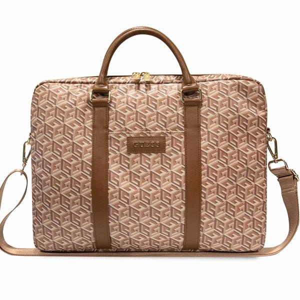 Guess GCube Stripes 16" nešiojamojo kompiuterio krepšys - rudas