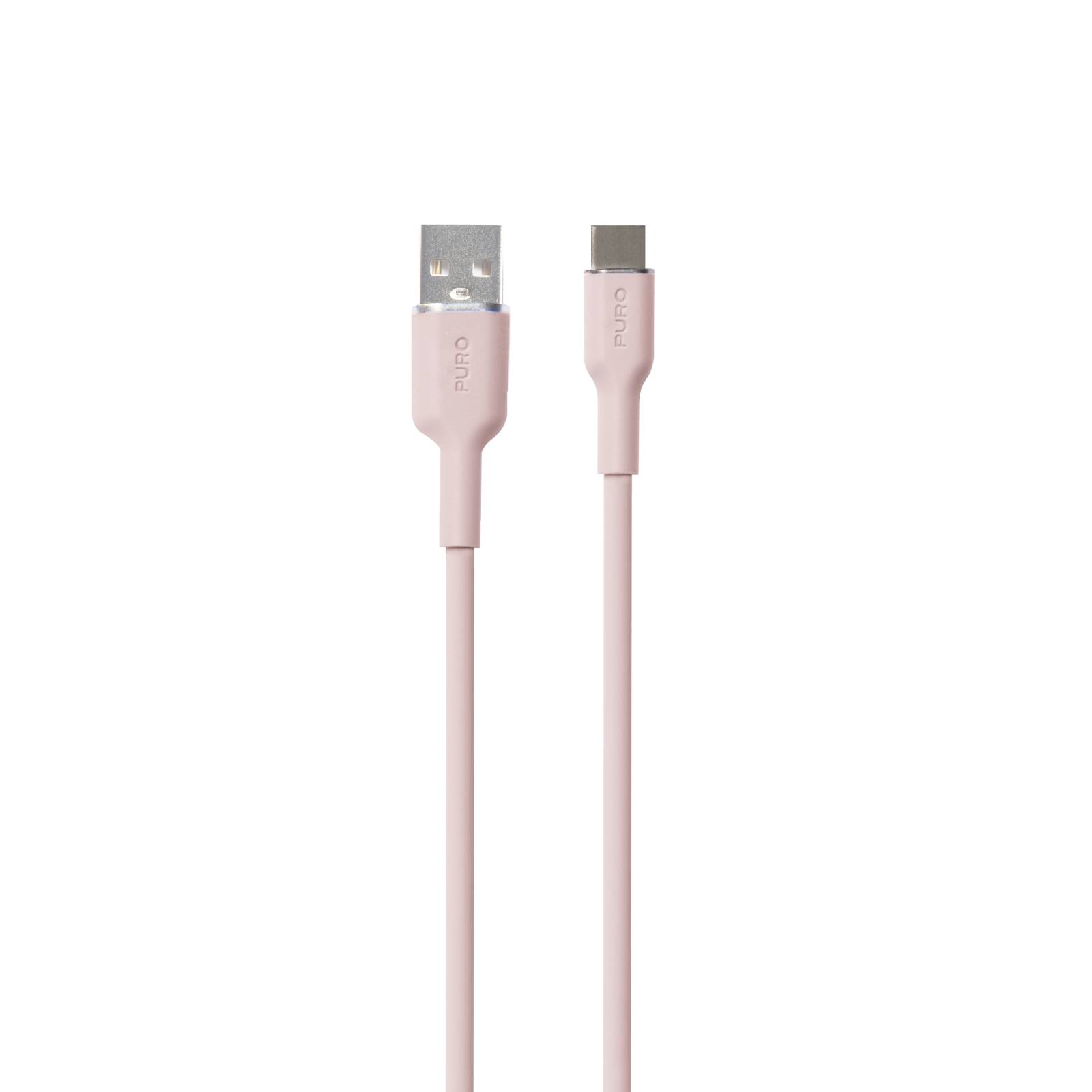 Puro Soft кабель USB-A - USB-C 1.5м - розовый