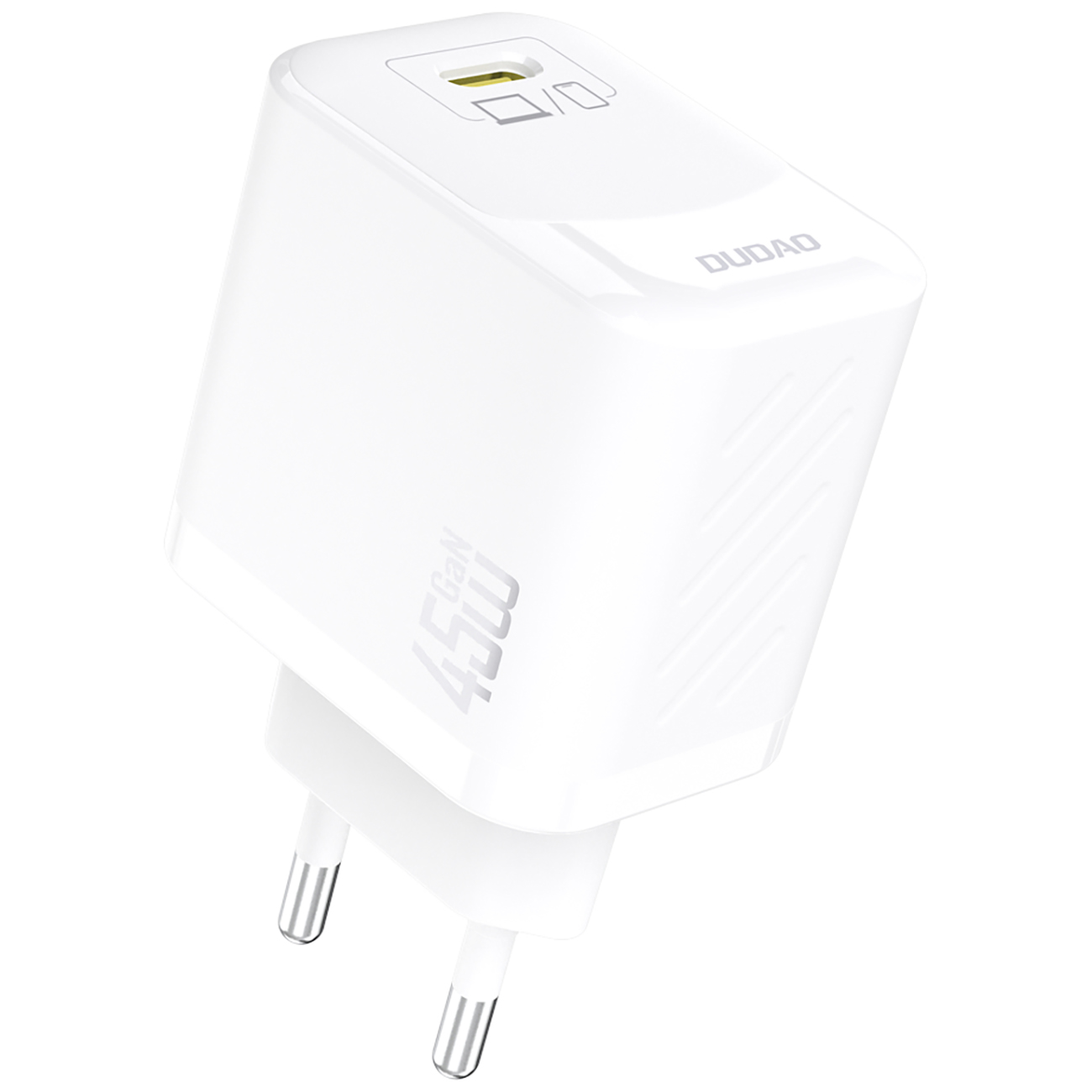 Dudao A28 45W GaN USB-C sieninis įkroviklis - baltas