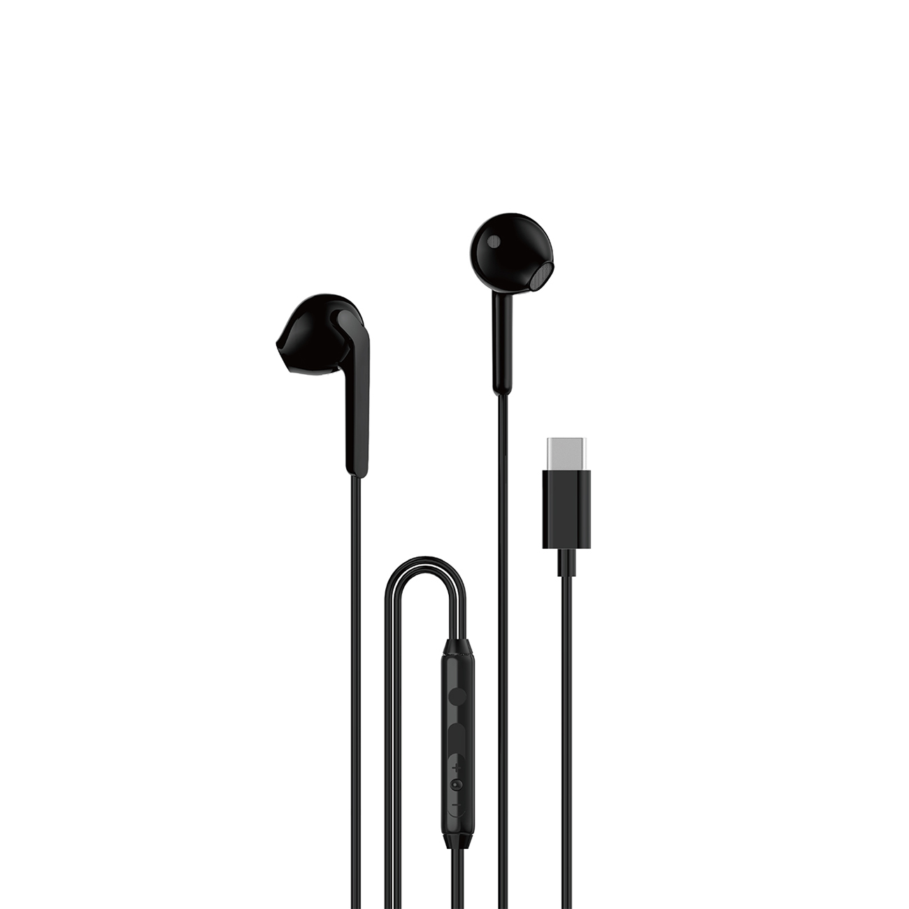 Dudao X3C laidinės USB-C ausinės į ausį 1.2m - juodos
