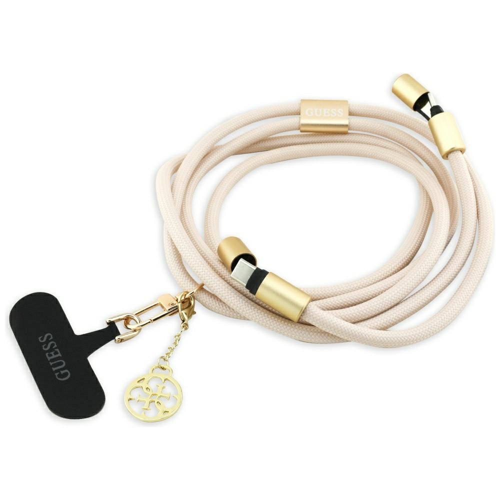 Кабель Guess CBDY 4G Charm USB-C USB-C 150 см - бежевый