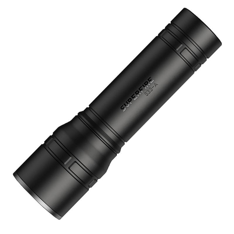 Superfire S33-A žibintuvėlis, USB, juodas, 4 režimai
