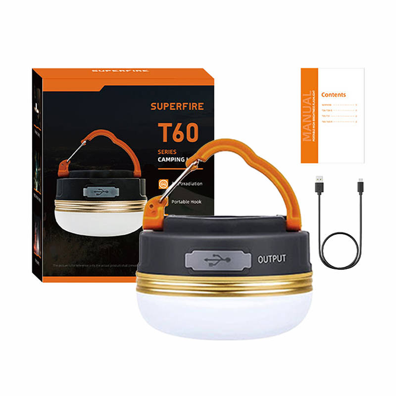 Кемпинговый фонарь Superfire T60, 2.5 Вт, 1000 мАч