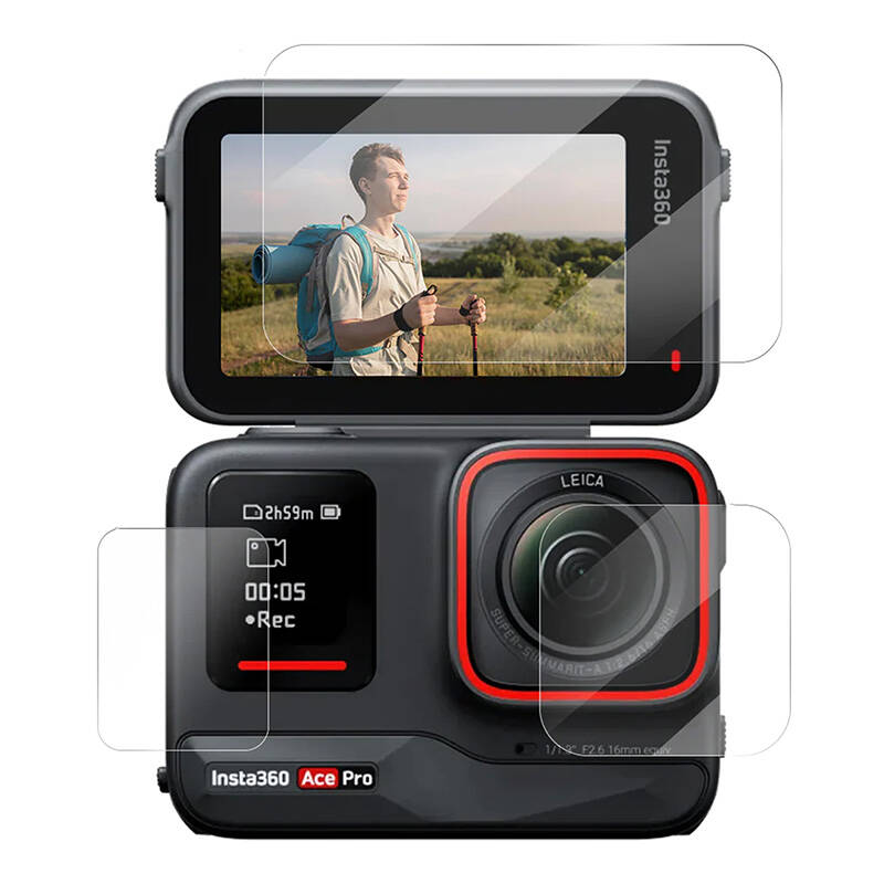 Закалённое стекло TELESIN для камеры Insta360 Ace Pro / Ace