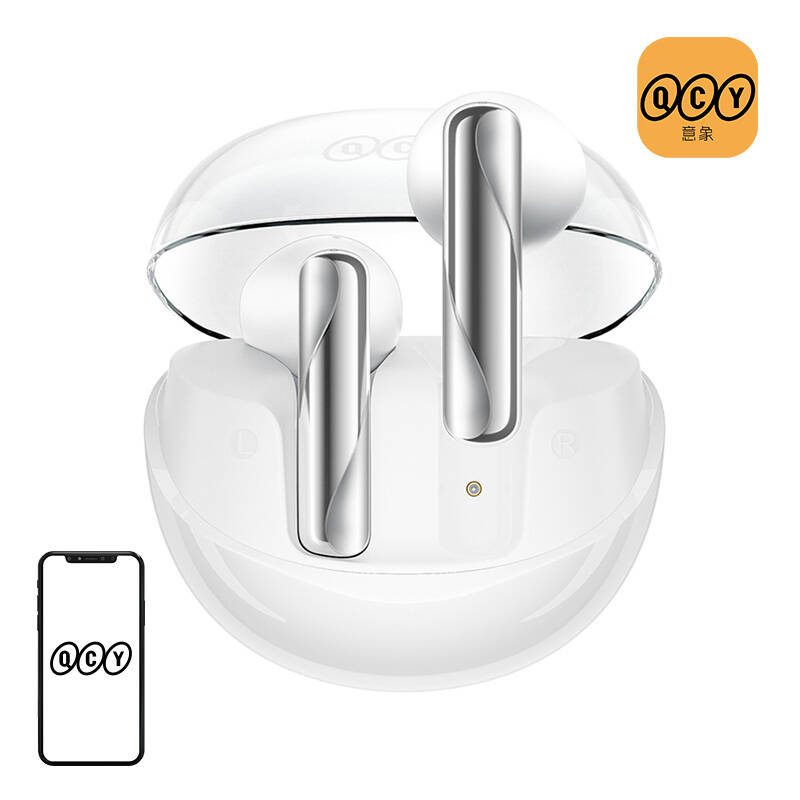 TWS ausinės QCY AilyBuds Clear T32 (baltos)