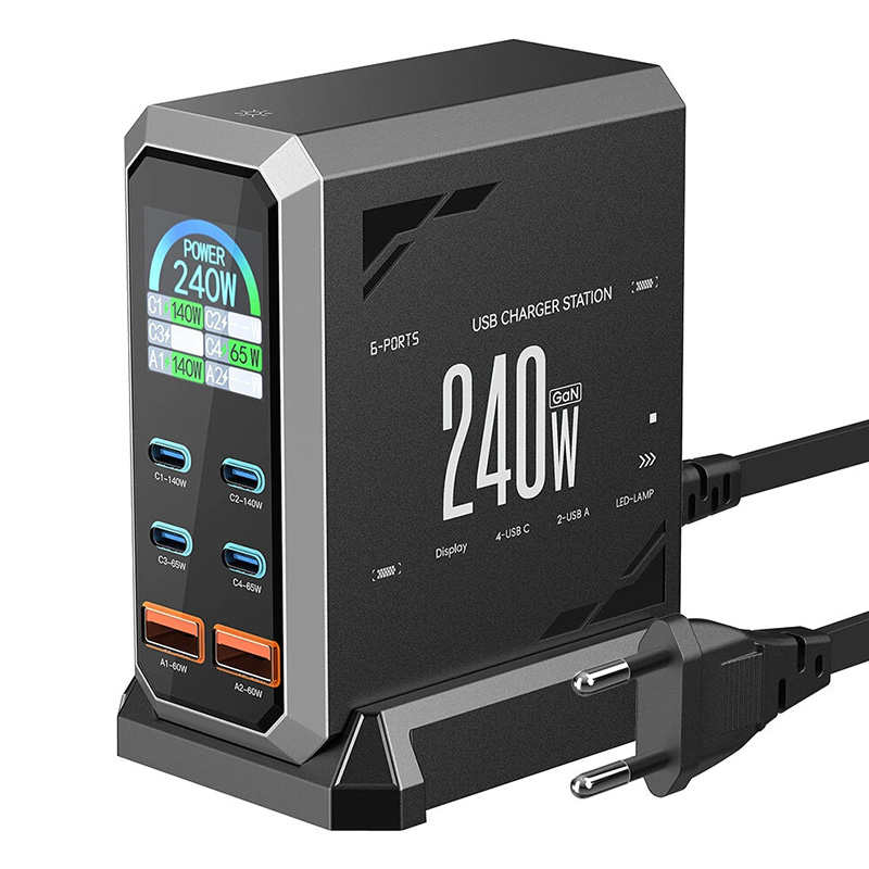 Сетевое зарядное устройство Blitzwolf BW-S31 2xUSB-A, 4xUSB-C, PD, 240W