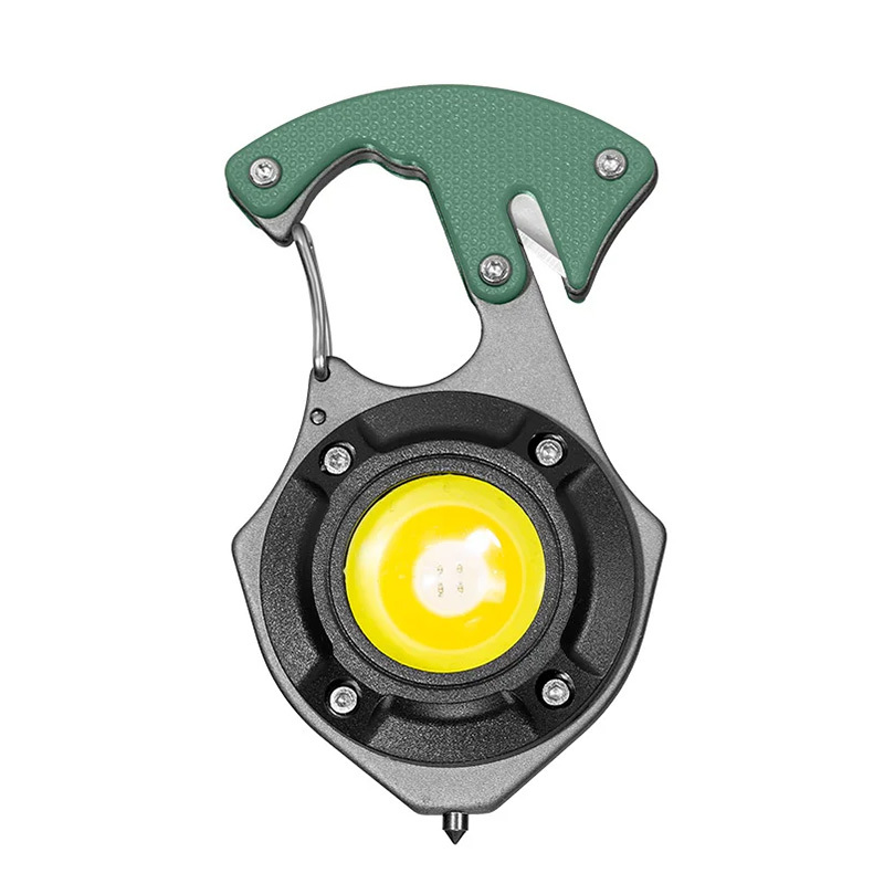 Mini žibintuvėlis LED raktų pakabukas W5143 Type C su 2 atsuktuvo antgaliais žalias