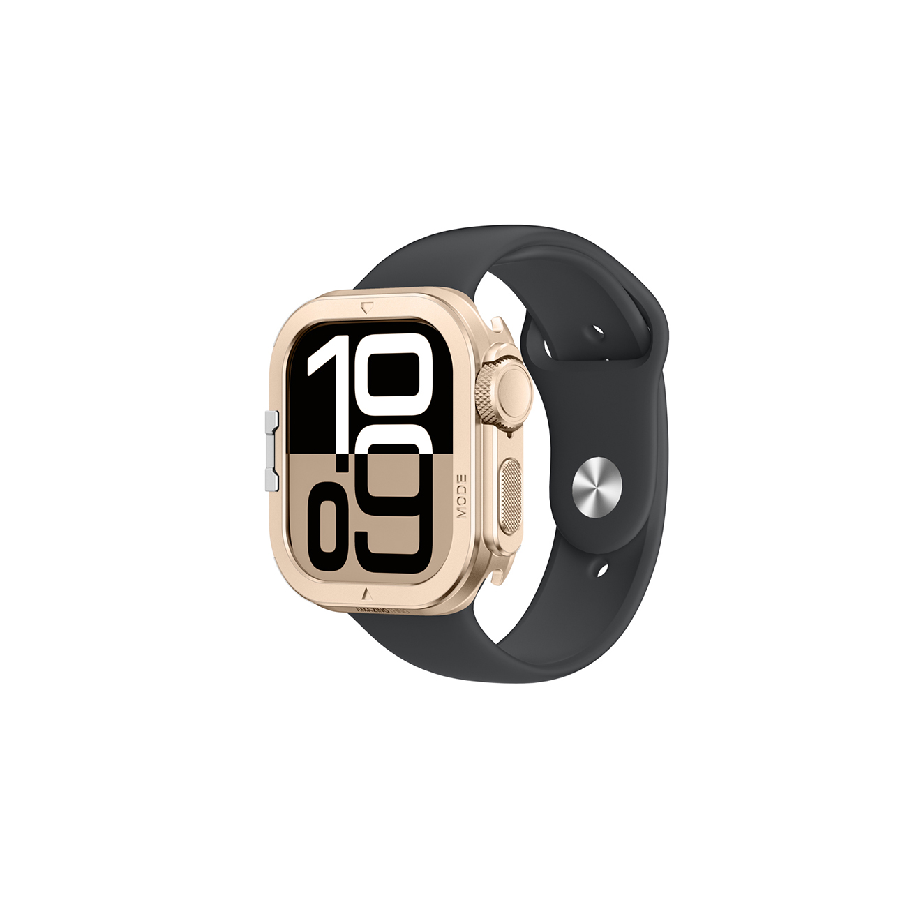 Металлический чехол AmazingThing Titan Pro для Apple Watch 11 46mm алюминий - золотой