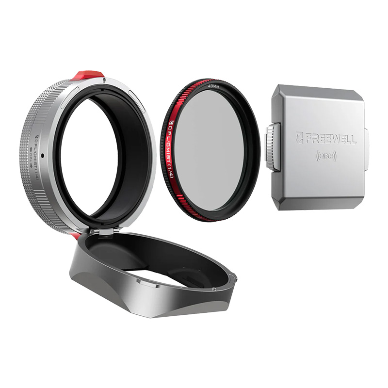 Freewell apsauginė saulės skydelė Fuji X100 serijai su CPL/Black Mist filtru (sidabrinė) FW-FU-XSR
