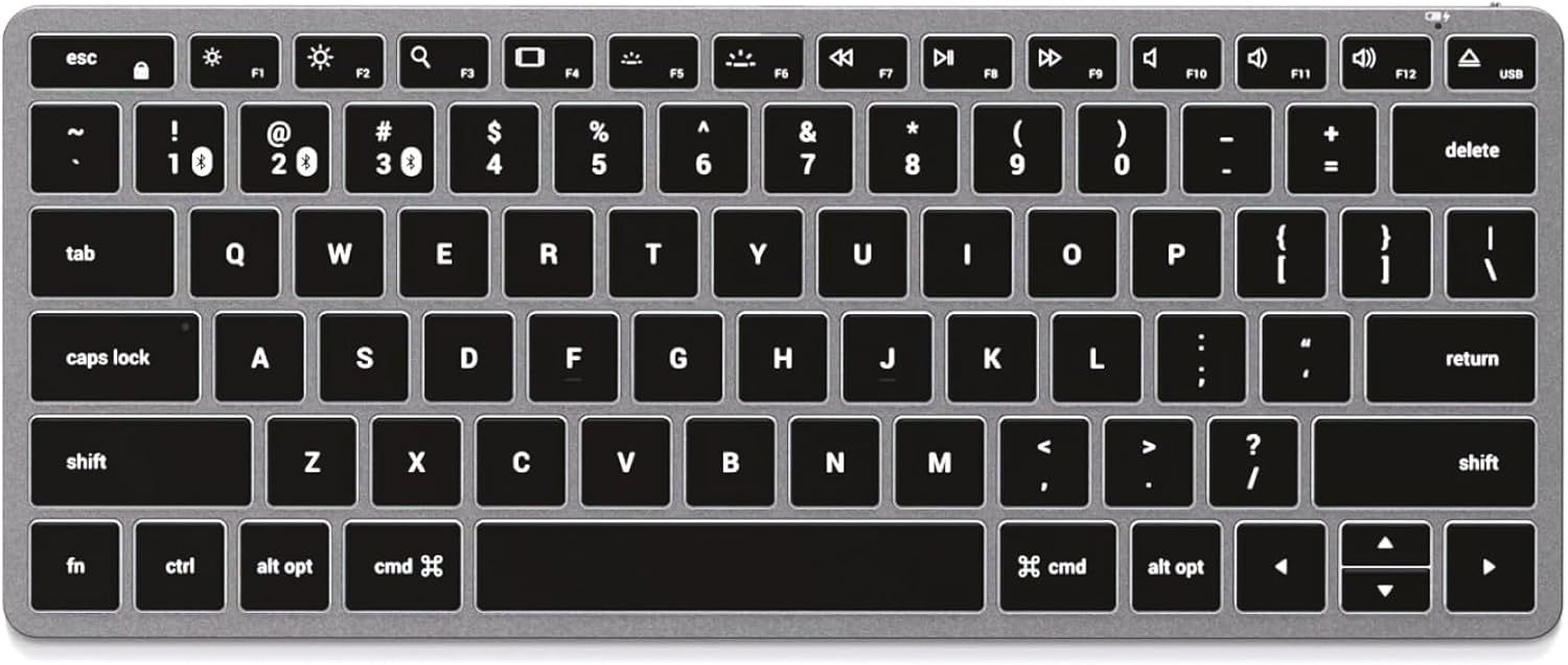 Belaidis keyboard QWERTY Satechi Slim X1 ST-BTSX1M space pilkas