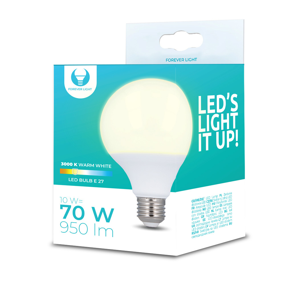 Forever Light LED Bulb E27 G95 10W 230V 3000K 950lm