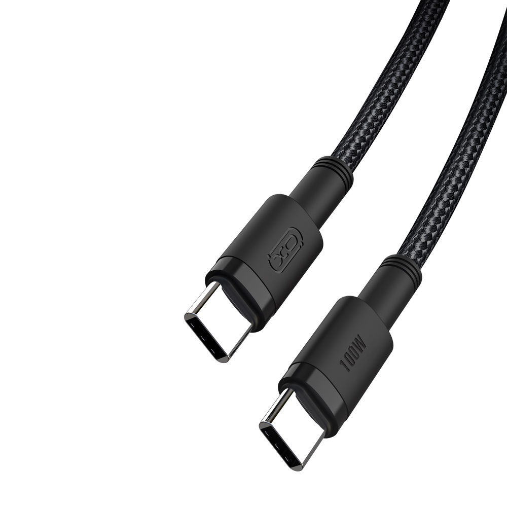XO кабель NB-Q199 PD USB-C - USB-C 1,5м 100W чёрный