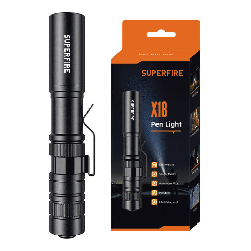 Superfire X18 фонарик, 55lm, 5W, 5 режимов, 38m