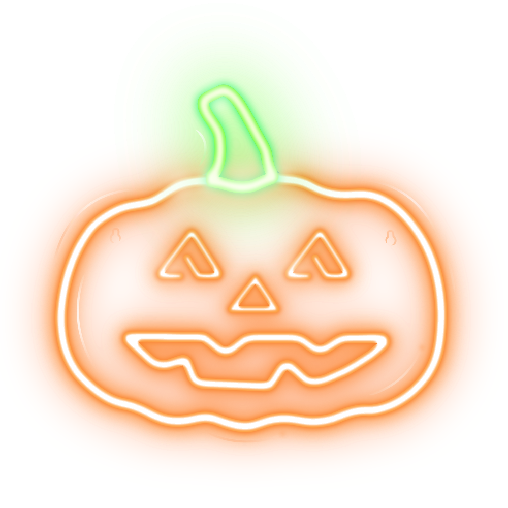 Неон PLEXI LED PUMPKIN WITH STEM оранжевый зелёный NNE13 Neolia