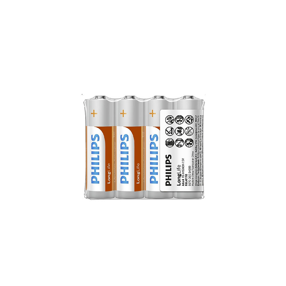 Батарейки PHILIPS AA LR6 LONGLIFE 4 шт.