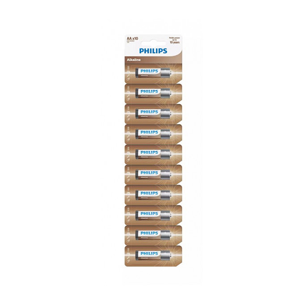 Батарейки PHILIPS AA LR6 10 шт. блистер Alkaline