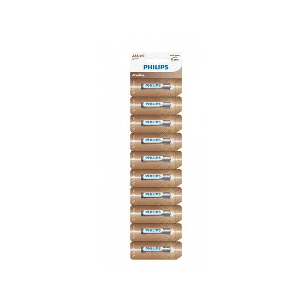 Батарейки PHILIPS AAA LR03 10 шт. блистер Entry Alkaline