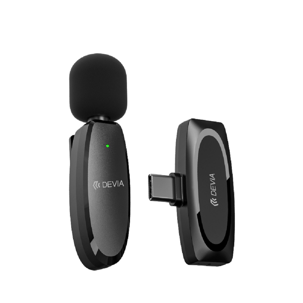 Devia mikrofonas skirtas išmaniajam telefonui Kintone USB-C - juodas