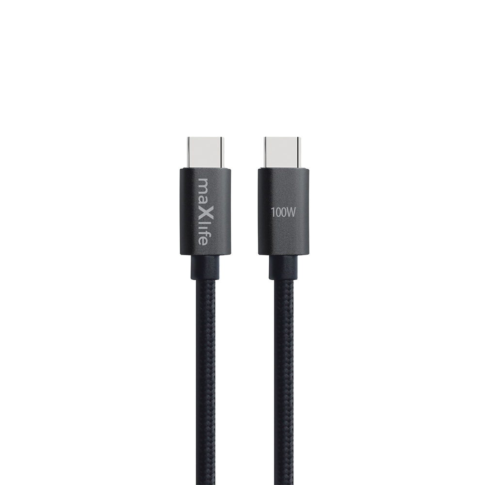 Maxlife MXUC-12 Кабель USB-C - USB-C 2,0 m 100W чёрный