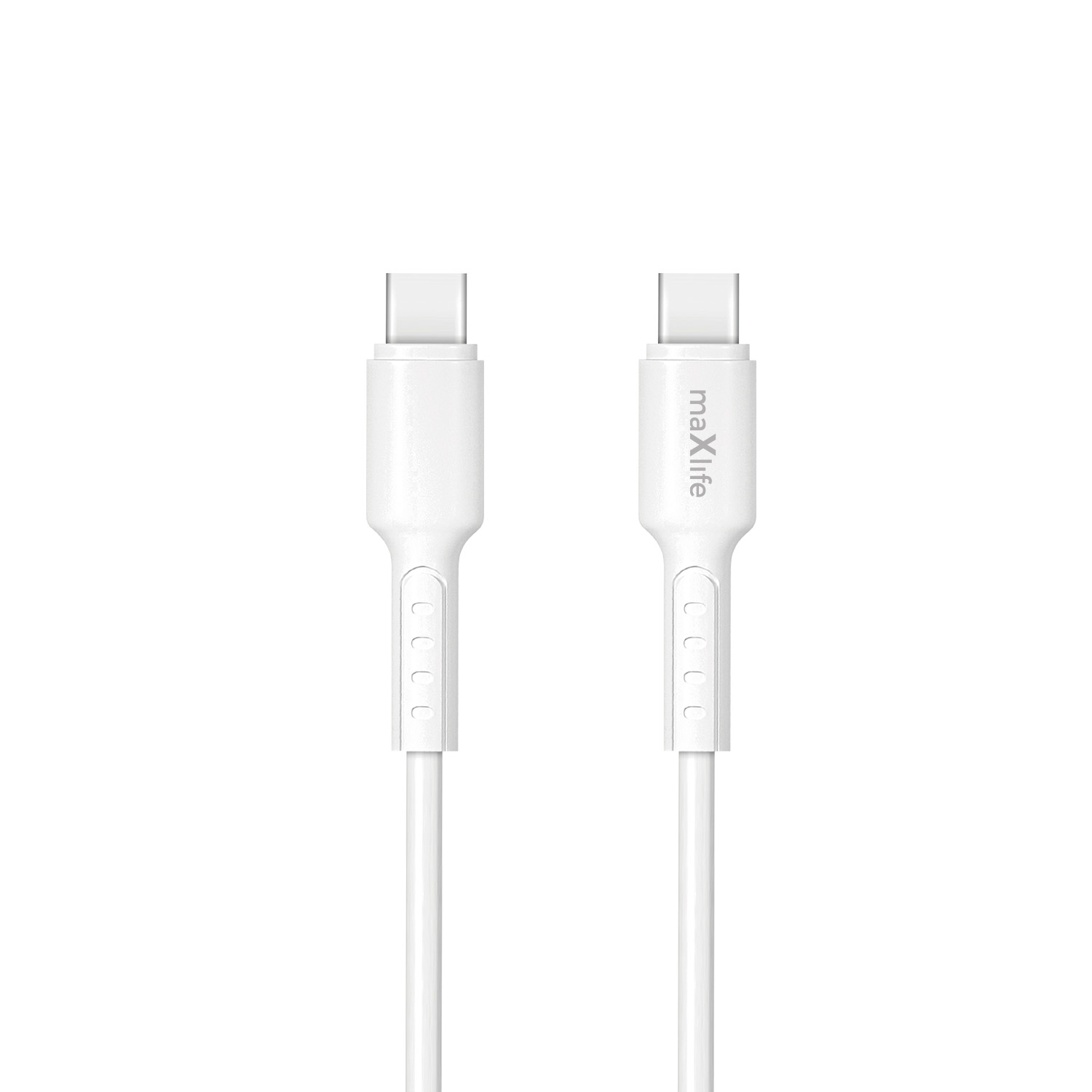 "Maxlife MXUC-13" kabelis USB-C - USB-C 1,0 m 60W baltas