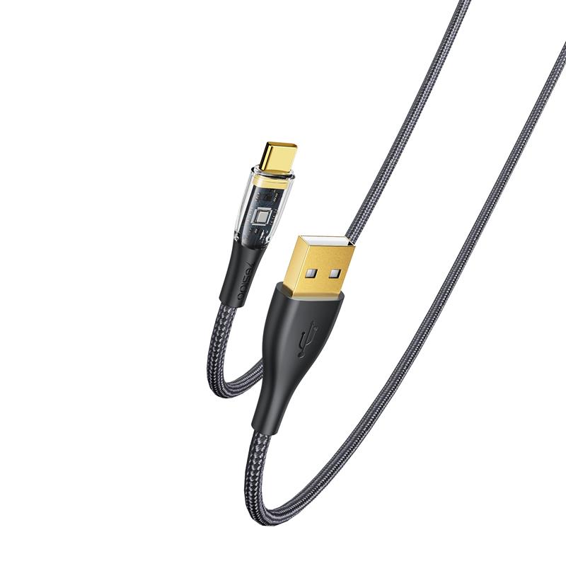 Yesido кабель CA104 18W USB/USB-C 1.2м PVC 2A чёрный