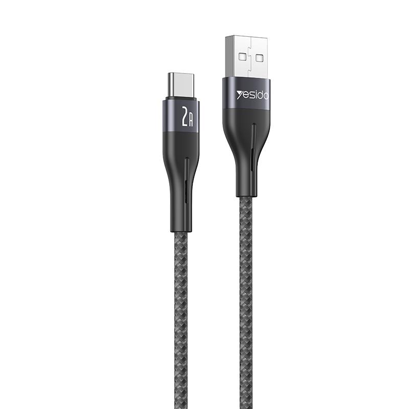 Yesido кабель CA121 18W USB/USB-C 1м 2A чёрный