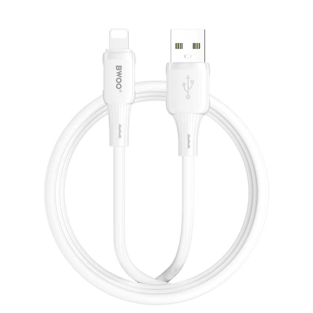 BWOO X329L silikoninis kabelis USB – Lightning 3A 1m baltas