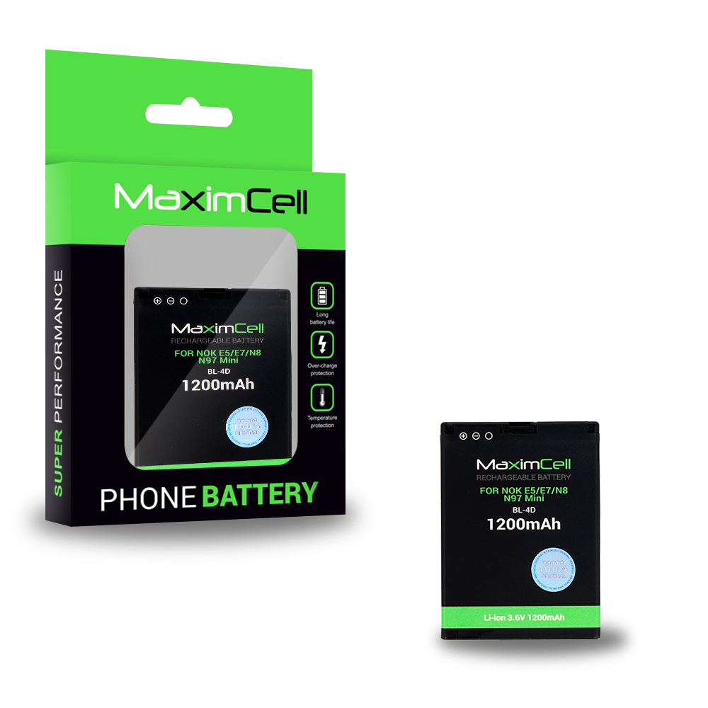 Maximcell baterija skirta Nokia E5/E7/N8/N97 Mini BL-4D 1200mAh Li-ion