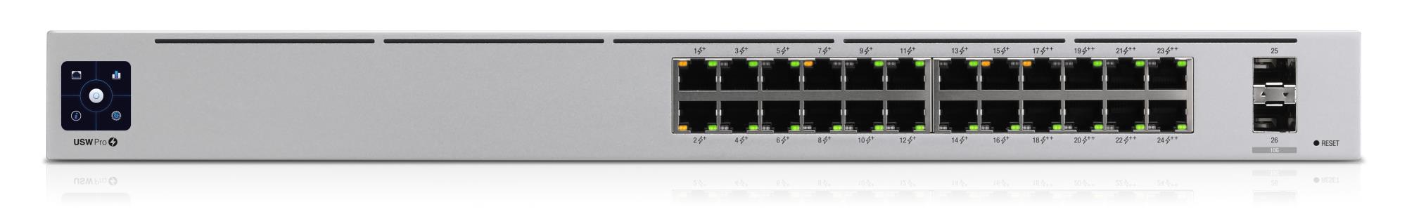 Komutatorius Ubiquiti USW-Pro-24-PoE L3 24-port PoE+ 400W 2xSFP+ Rack