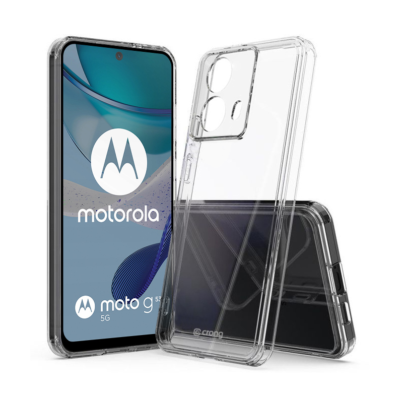 Crong Crystal Shield Cover dėklas, skirtas Motorola Moto G53, skaidrus