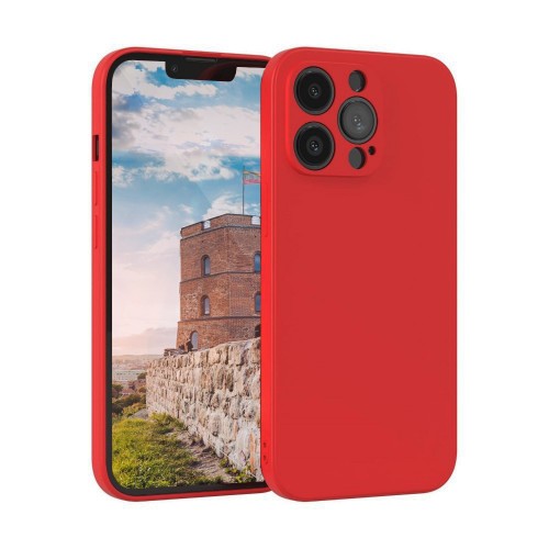 Telefono dėklas Liquid Silicone skirtas Xiaomi 14T raudonas