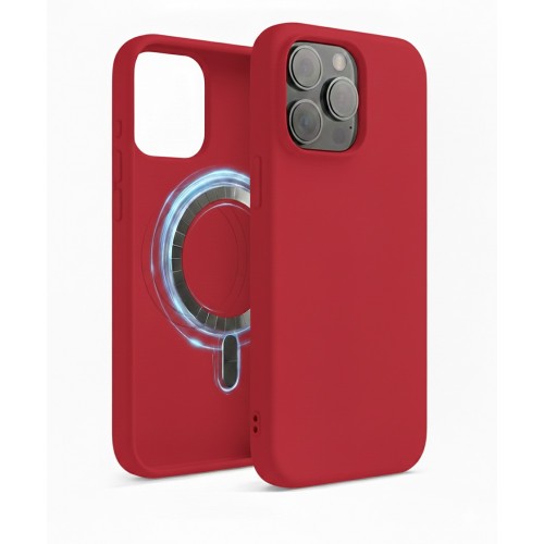 Telefono dėklas „TM MagSafe Silicone“ skirtas iPhone 13 Pro Max / Strawberry /