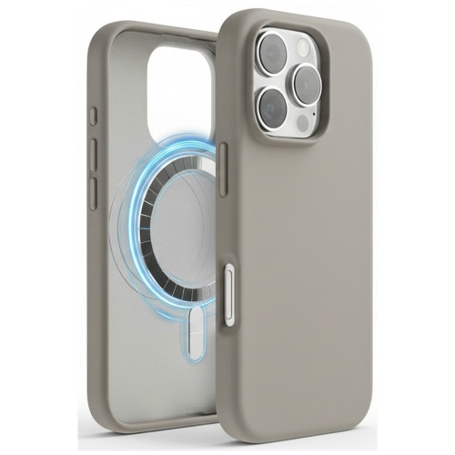 Telefono dėklas „TM MagSafe Silicone“ skirtas iPhone 15 Pro Max / Clay /