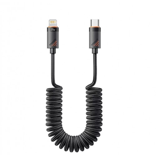 USB Laidas Essager Chuan4 juodas 29W Type-C / Lightning 120cm