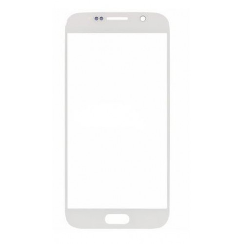 Outer Screen Glass Compatible With Samsung G920 S6 White HQ