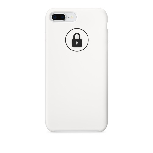 Telefono dėklas „Silicone Case“, skirtas iPhone 7 Plus (8 Plus) / baltas / pakuotėje