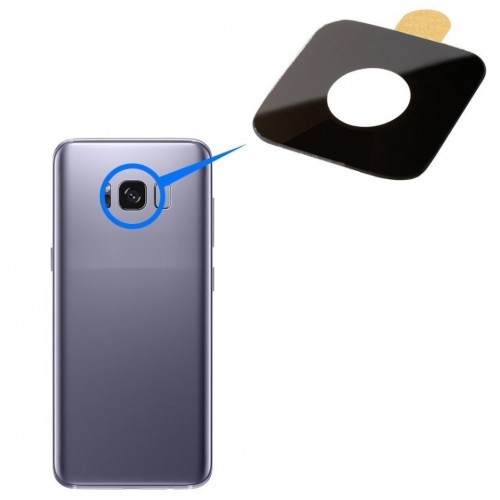 Стекло задней камеры для Samsung G955 S8 Plus чёрный