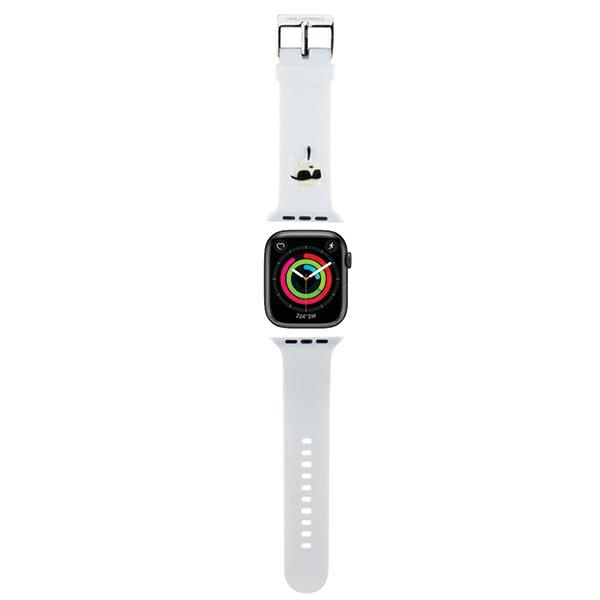 Karl Lagerfeld 3D резиновый ремешок Karl Head Apple Watch 42/44/45/49mm - белый