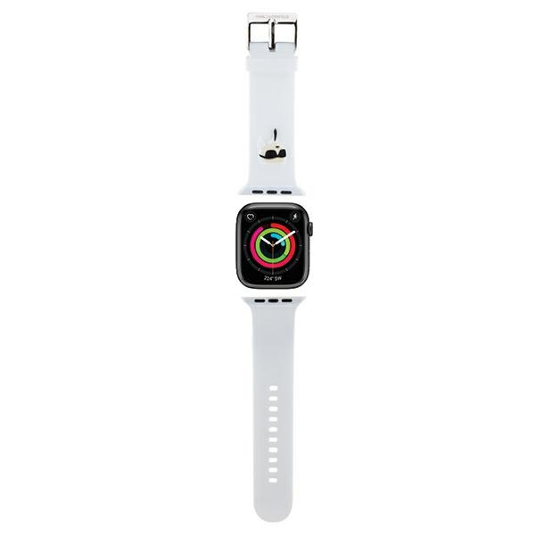 Karl Lagerfeld 3D резиновый ремешок Karl Head Apple Watch 38/40/41mm - белый