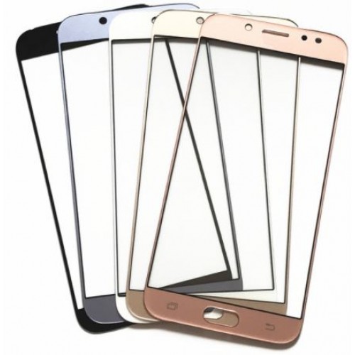 Внешнее стекло экрана для Samsung J730 J7 2017 серебристый светло-синий HQ