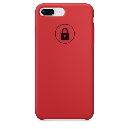 Phone Case "Silicone Case" for iPhone 7 Plus (8 Plus) / Red Product / in package