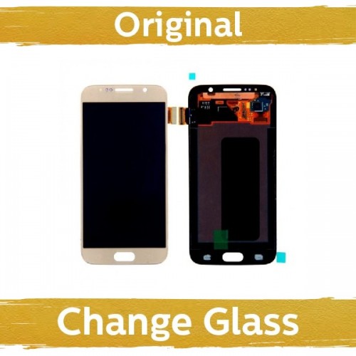 LCD Display Compatible With Samsung G920 S6 Gold (Refurbished: China)