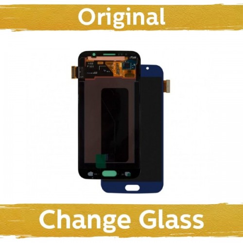 LCD Display Compatible With Samsung G920 S6 Dark Blue (Refurbished: China)
